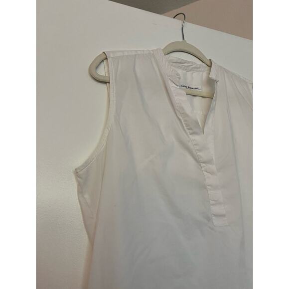 Amina Rubinacci White Silk Blend Sleeveless Blouse Size L - Picture 2 of 6